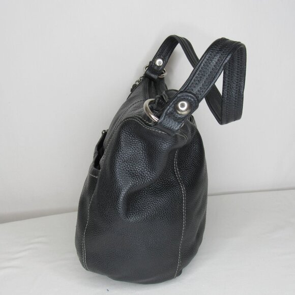The Sak Black Pebbled Leather Hobo Style Shouder Bag Purse - Picture 3 of 9